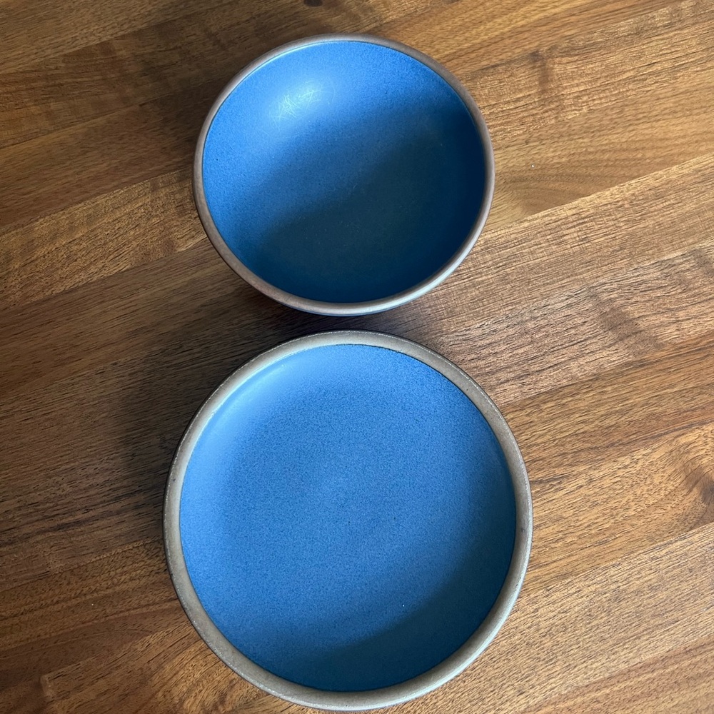 East Fork Breakfast Bowl and Cake Plate in Blue Ridge